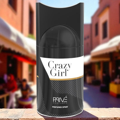 PRIVE CRAZY GIRL Perfume Deodorant 250ML – 6 Pack
