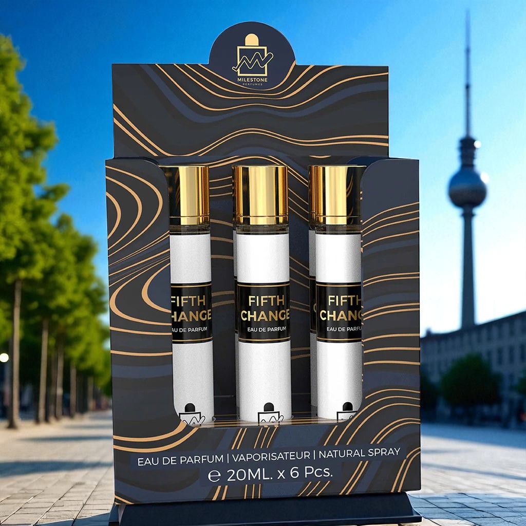MILESTONE FIFTH CHANGE (Pour Femma) Eau De Parfum 5x 20ml Plus 1 Free Tester