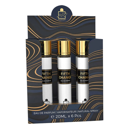 MILESTONE FIFTH CHANGE (Pour Femma) Eau De Parfum 5x 20ml Plus 1 Free Tester