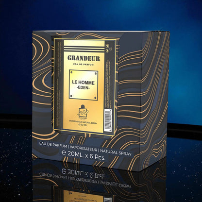 MILESTONE Grandeur Le Homme Eden Eau De Parfum 5x 20ml Plus 1 Free Tester
