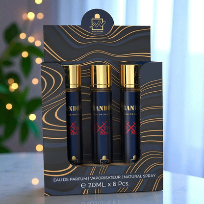 MILESTONE Grandeur Extra Man Eau De Parfum 5x 20ml Plus 1 Free Tester