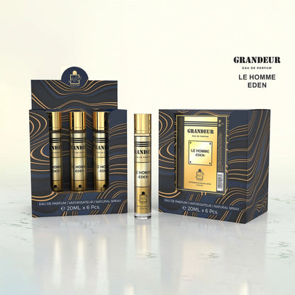 MILESTONE Grandeur Le Homme Eden Eau De Parfum 5x 20ml Plus 1 Free Tester