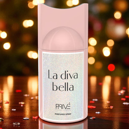 PRIVE LA DIVA BELLA Perfume Deodorant 250ML – 6 Pack