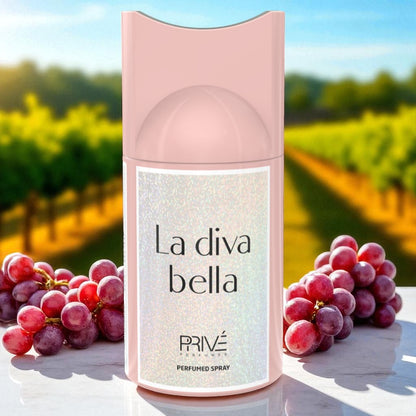 PRIVE LA DIVA BELLA Perfume Deodorant 250ML – 6 Pack