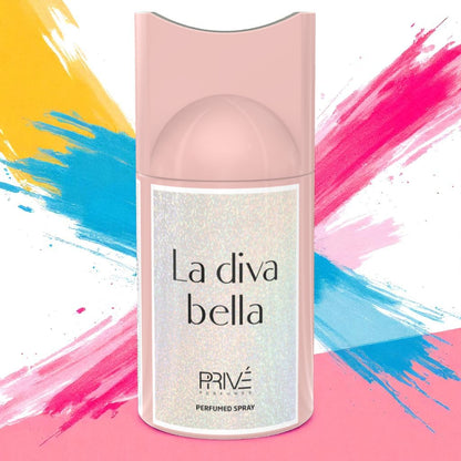 PRIVE LA DIVA BELLA Perfume Deodorant 250ML – 6 Pack